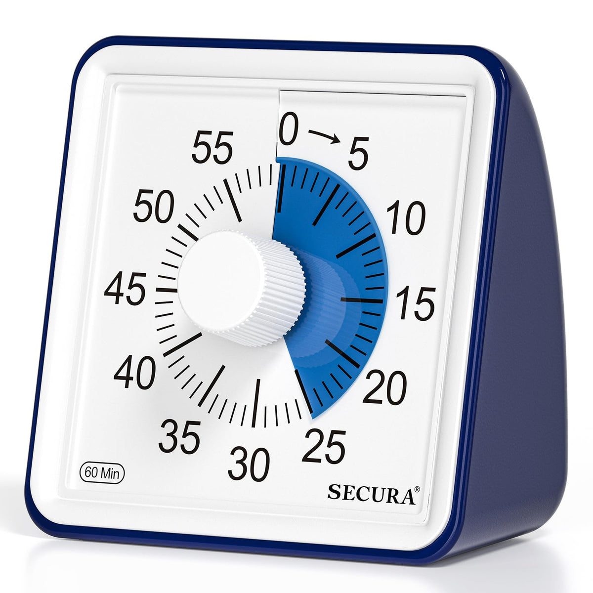Secura 60-minute timer dial setup for focused study sessions and task blocks.