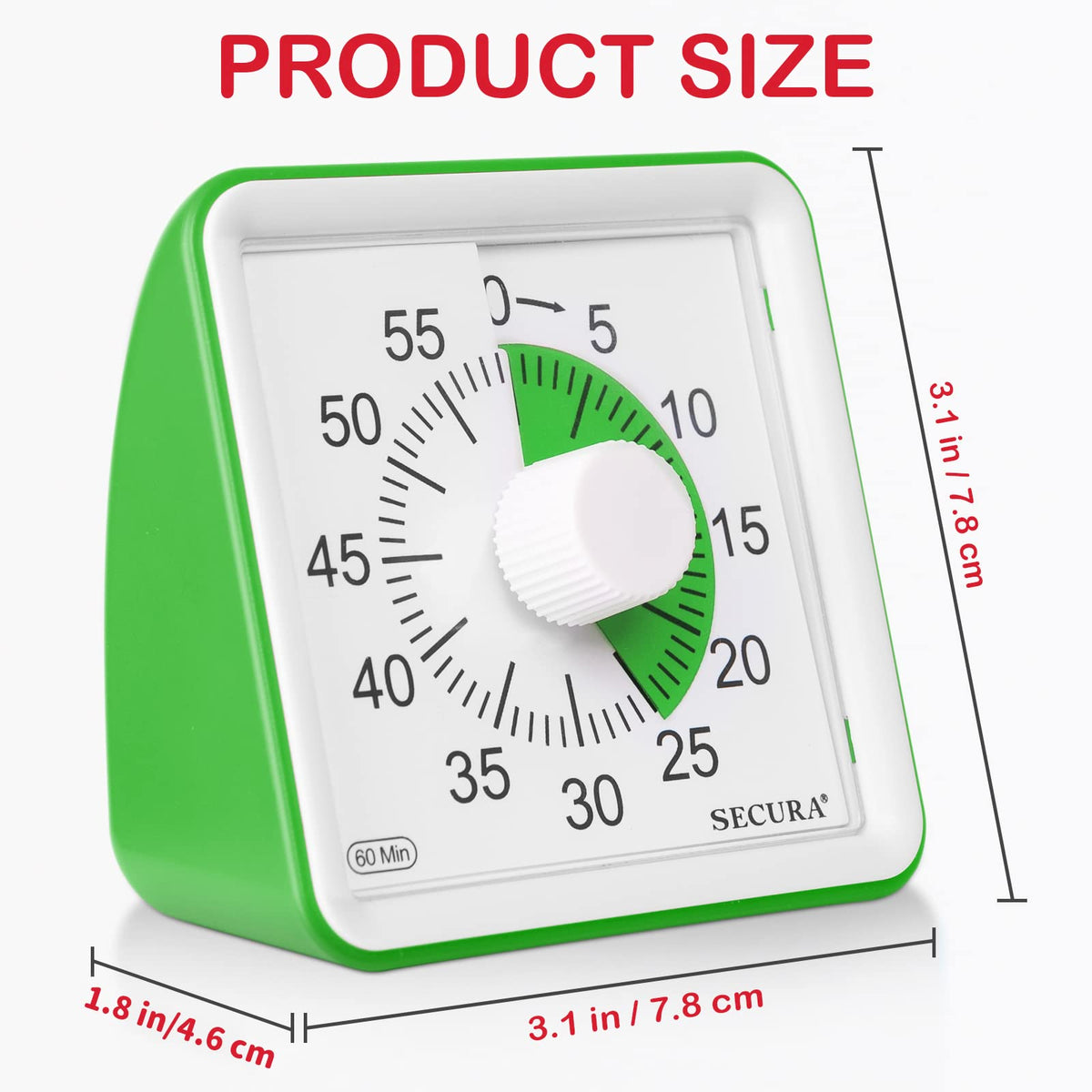 Secura 60-minute timer kitchen use for precise timing during cooking tasks.