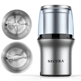 Secura electric grinder blades close-up for precise coffee and spice grinding