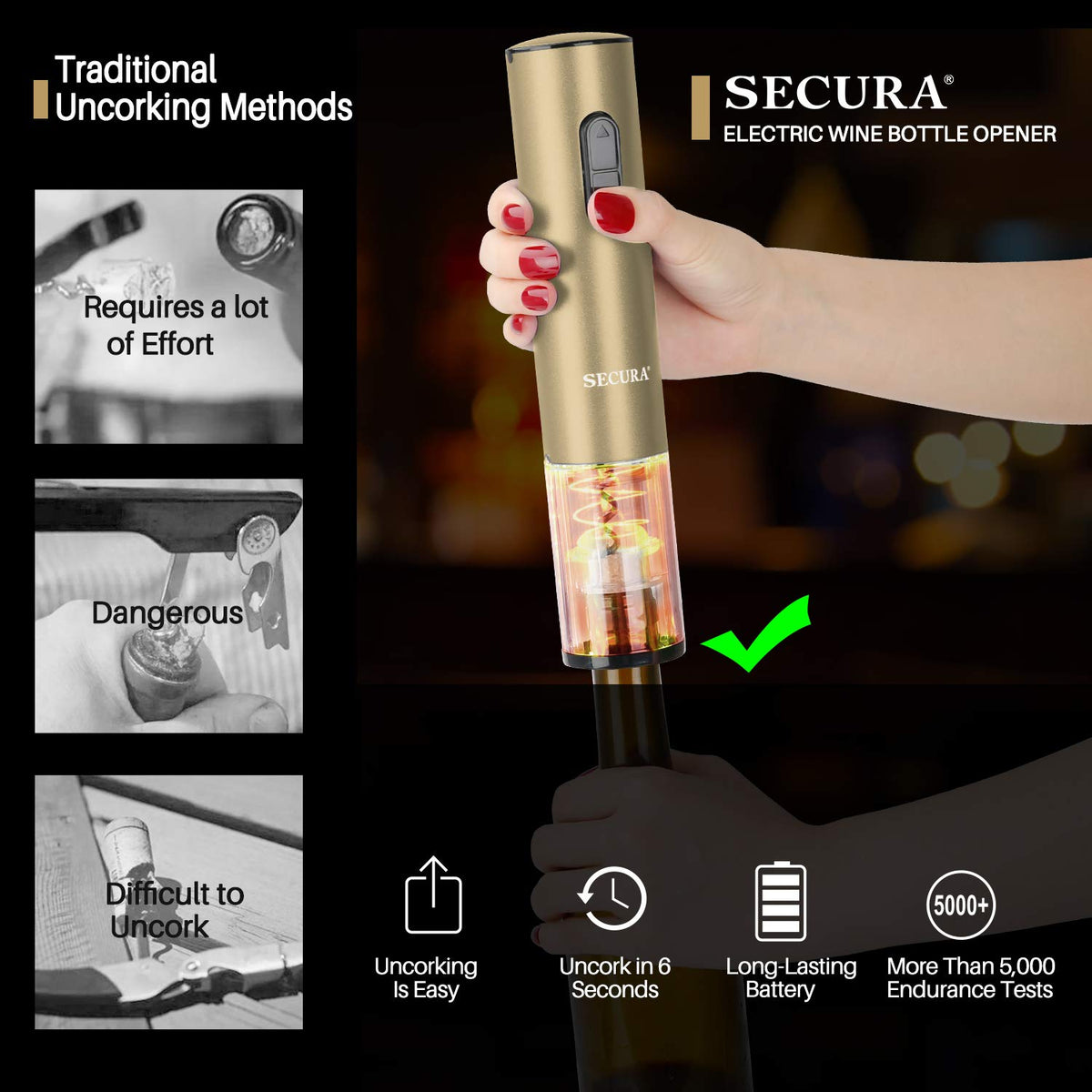 Secura foil cutter close-up for precise foil removal.