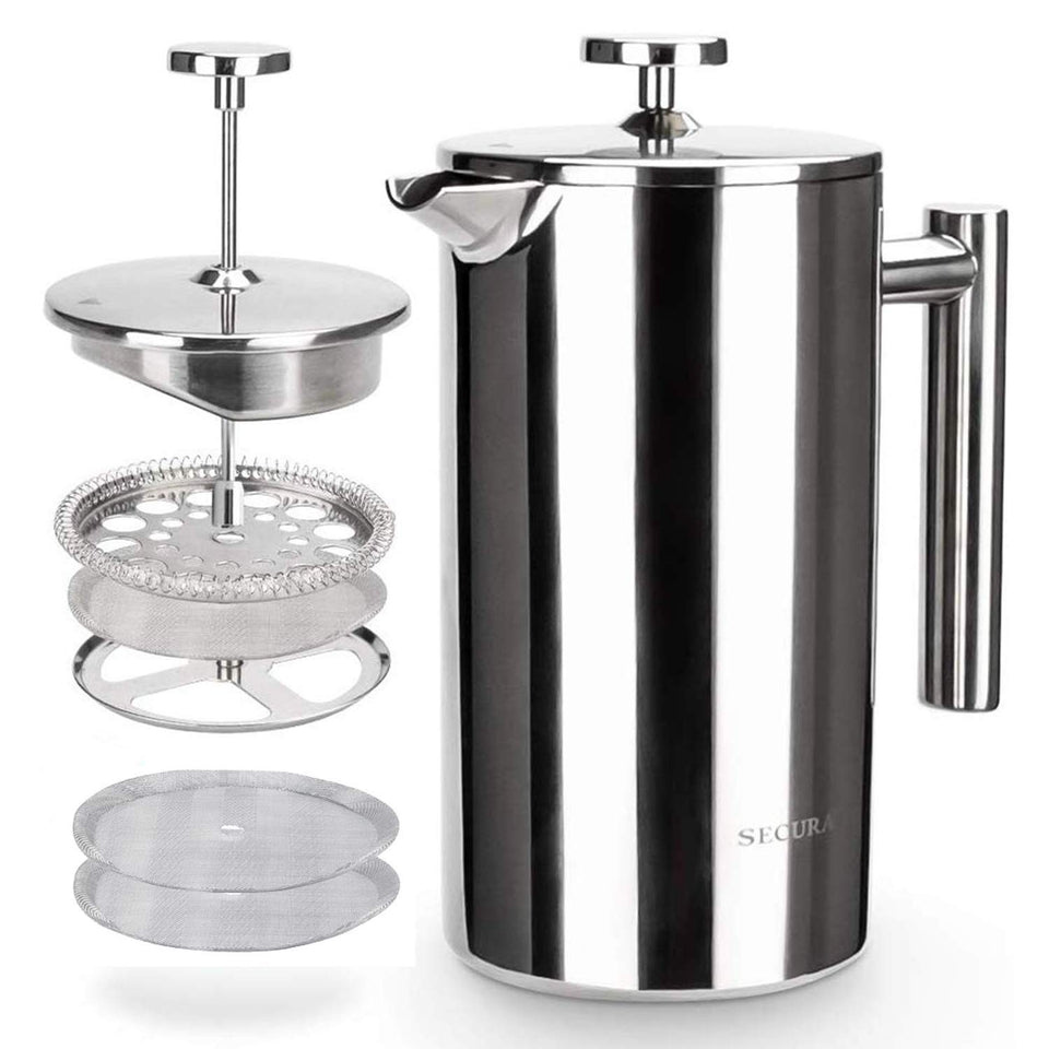 Secura French Press overview highlights durable stainless steel for long lasting daily use