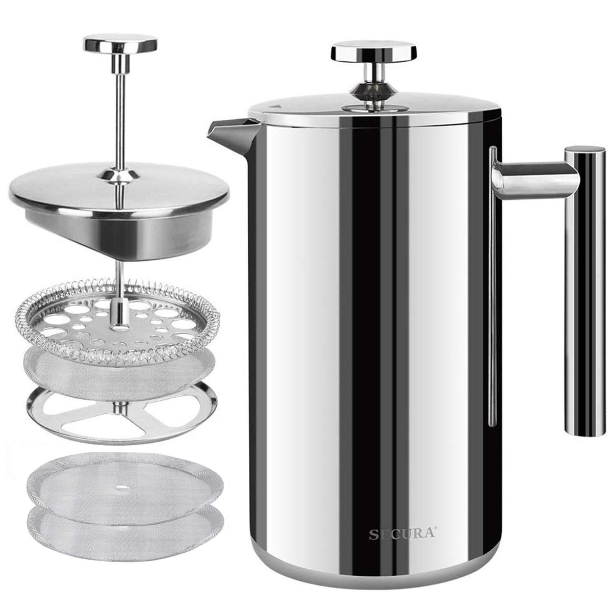 Secura French Press 50oz in use for large gatherings.