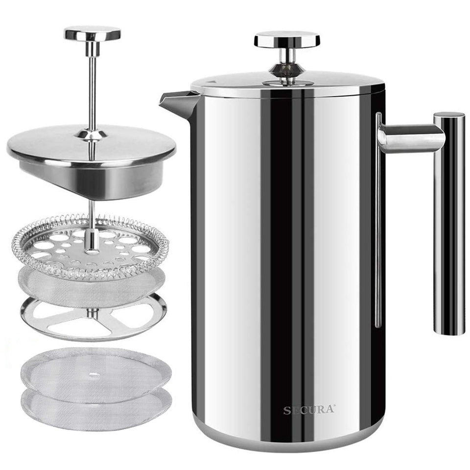 Secura French Press 50oz in use for large gatherings.