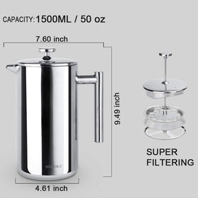 Secura French Press ready for everyday brewing in a kitchen setting.