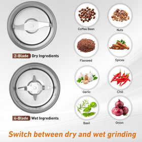 Secura grinder with bowl safety lock ensures secure operation