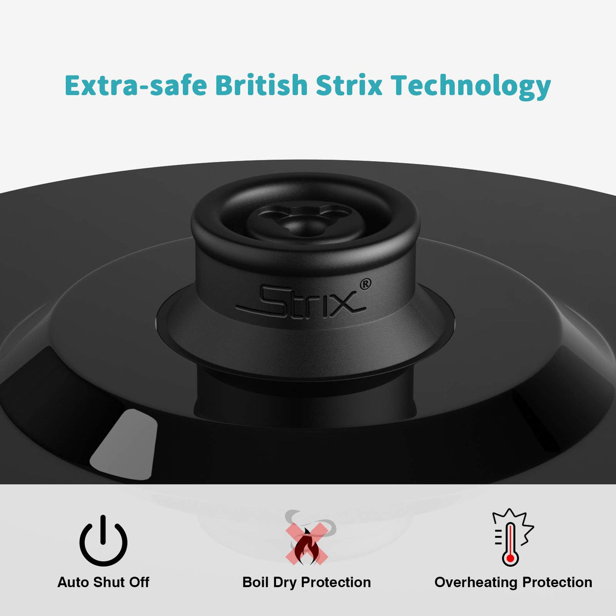 Secura kettle cool-touch exterior reducing scald risk during handling