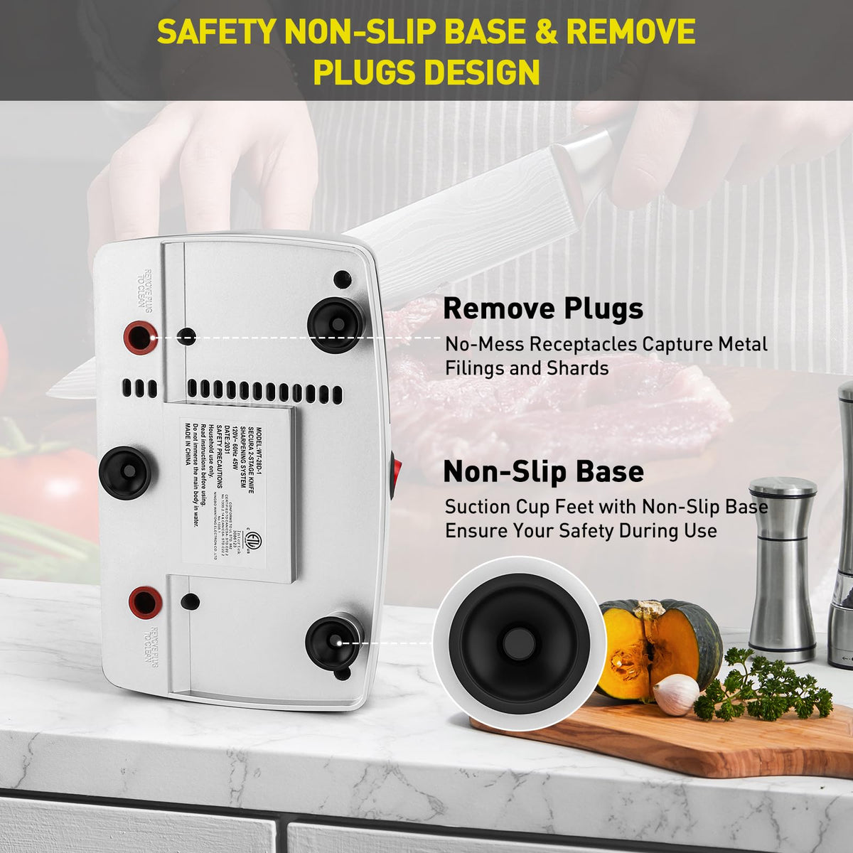 Ceramic knives benefit from Secura sharpening for long-lasting sharpness