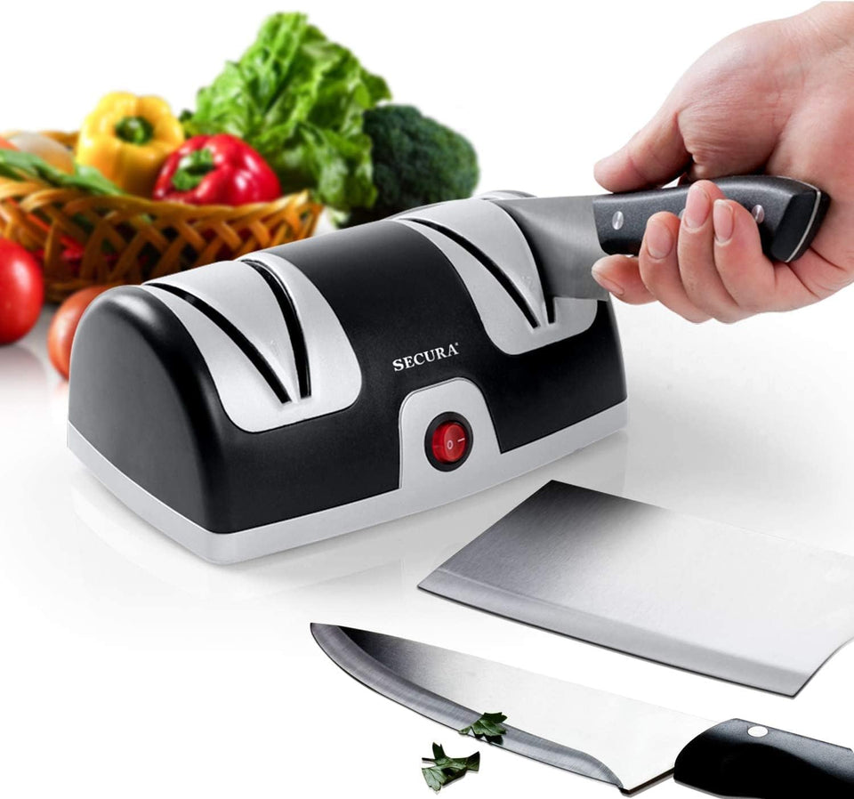 Secura knife sharpener Stage 1 reshapes angle for sharper blades
