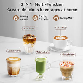 Secura milk frother warms foam for creamy cappuccinos at home