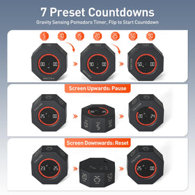 Secura Pomodoro Timer countdown alarm signaling task end