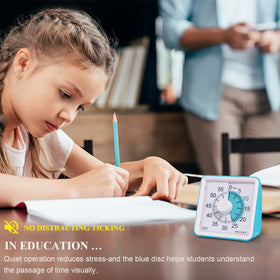 Secura study timer blue disc helps students stay on task during homework.