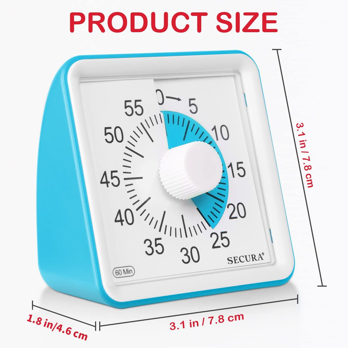 Secura timer alarm settings let you customize sound and duration.
