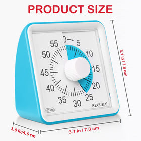 Secura timer alarm settings let you customize sound and duration.