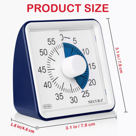 Secura requires two AAA batteries for portable time management on the go.