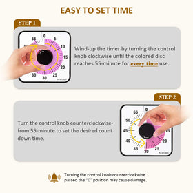 Secura timer magnetic back cover demonstrates flexible placement on whiteboards or fridges.