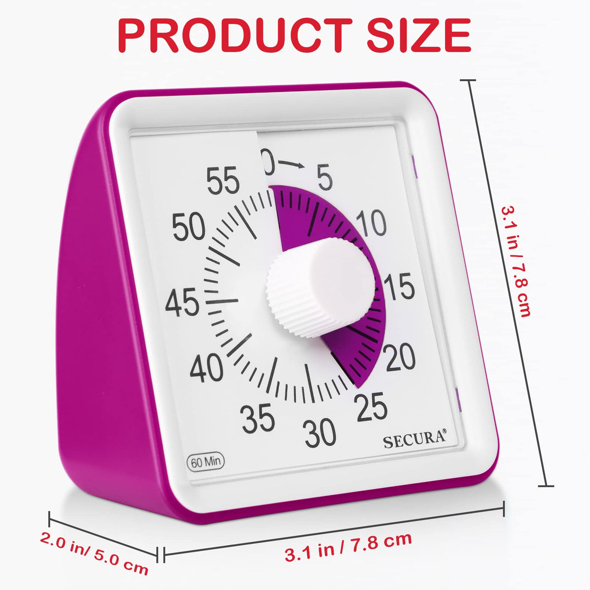 Secura timer on desk suits daily routines and timeboxing.