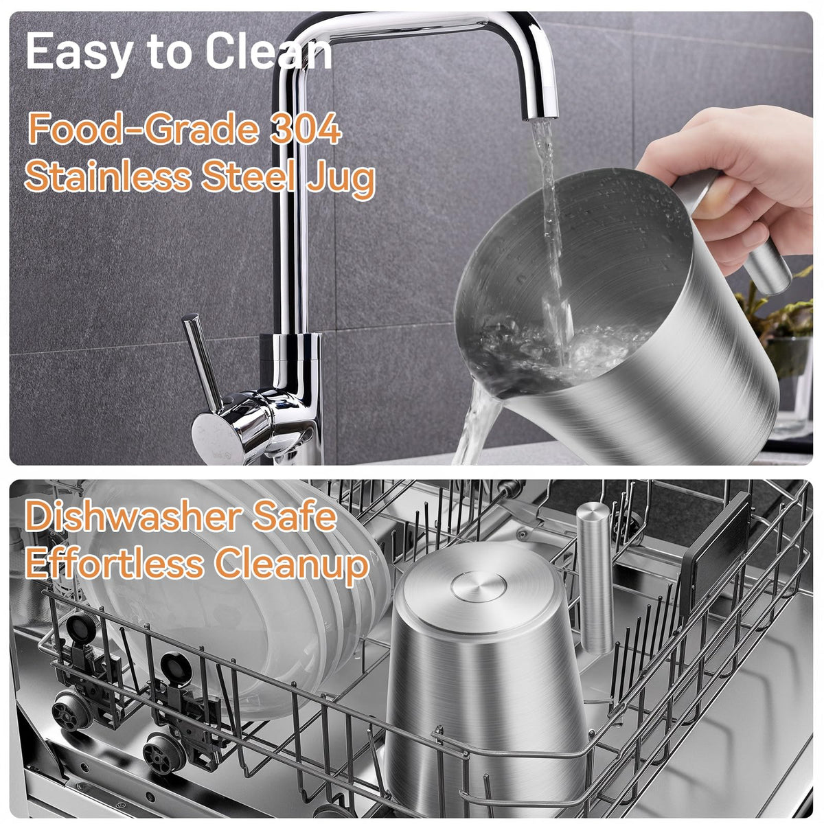 Secura built-in whisk storage keeps counters tidy during busy mornings.