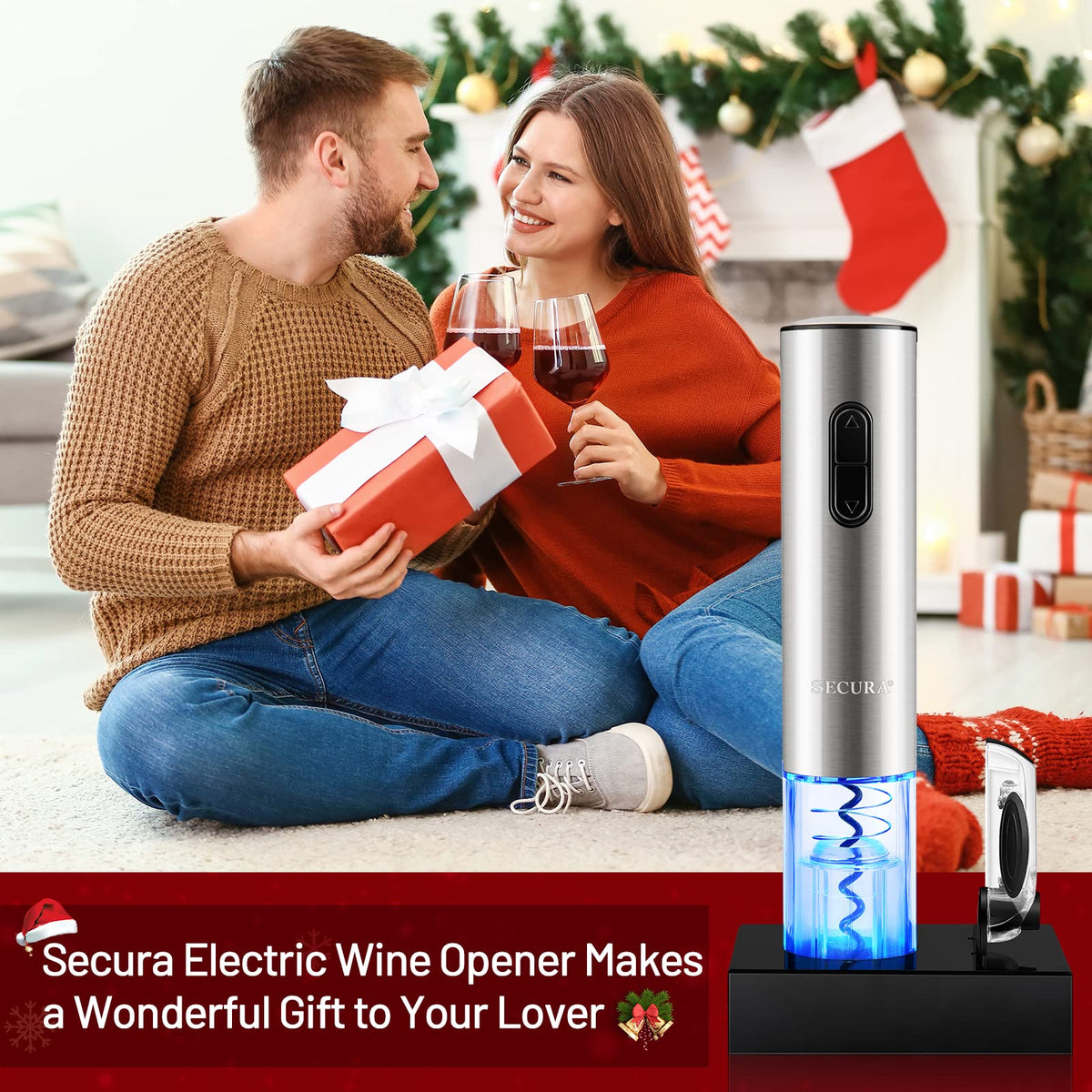 Secura wine opener presented as a stylish gift.