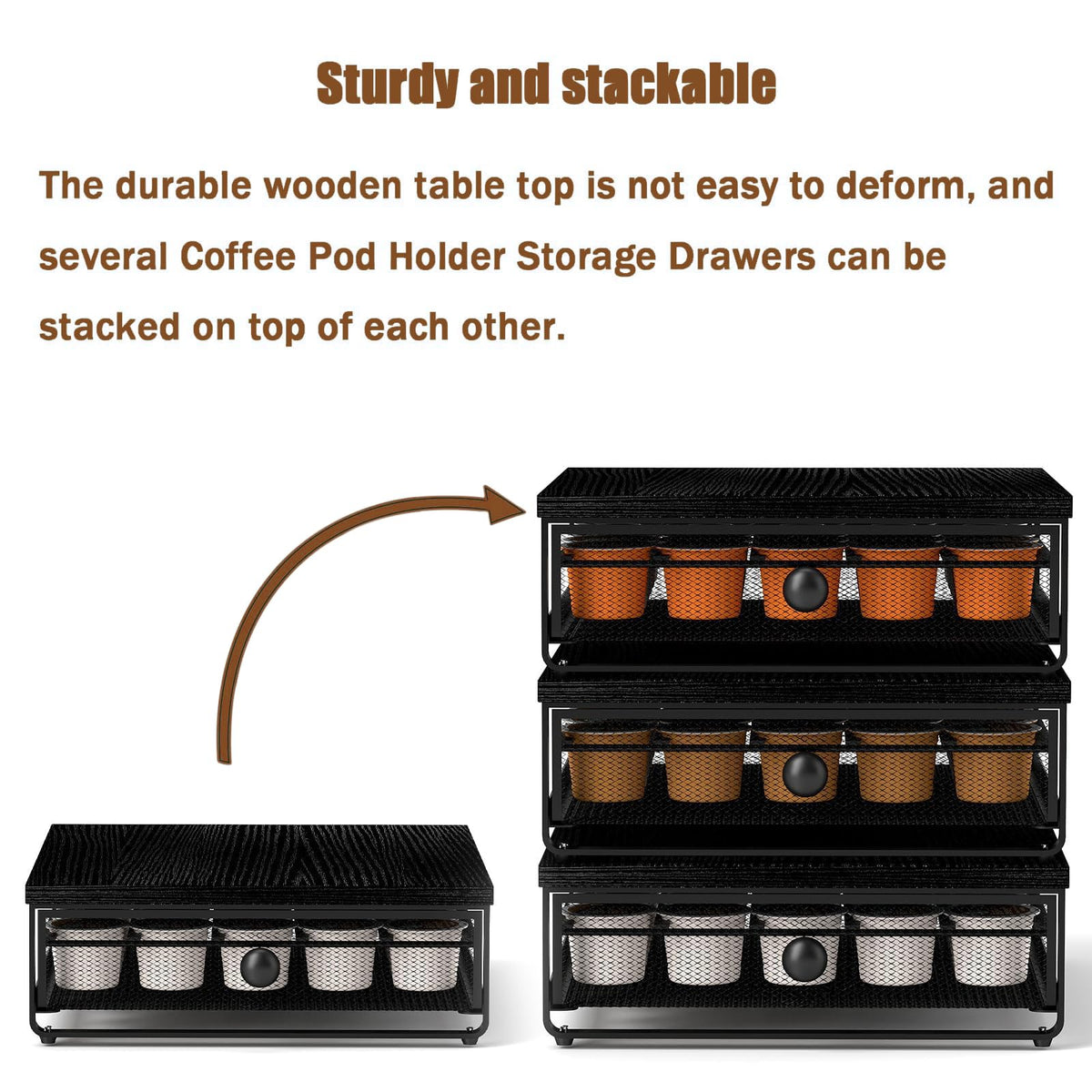 Sedegn pod holder compact desk organizer fits small kitchens and offices.