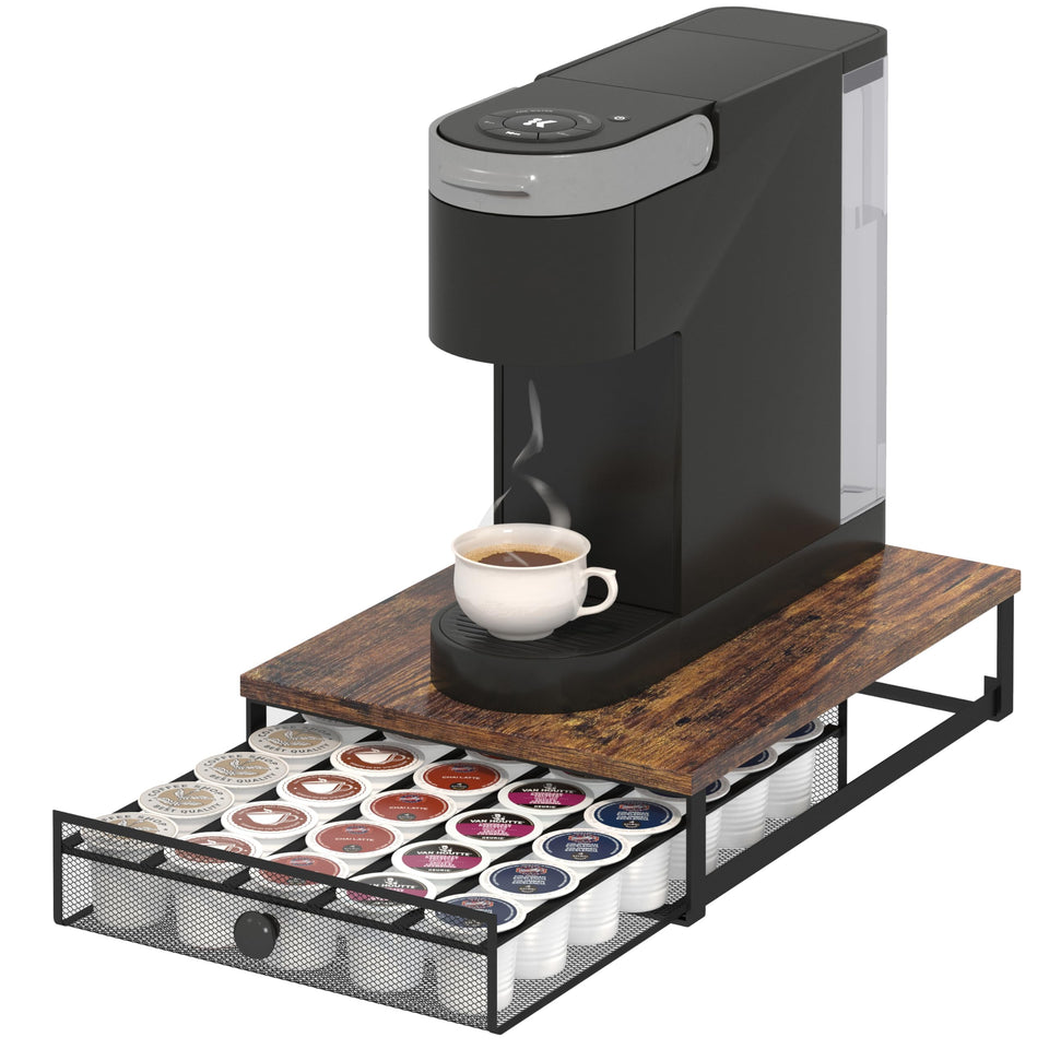 Sedegn coffee pod holder front view shows compact space-saving design.