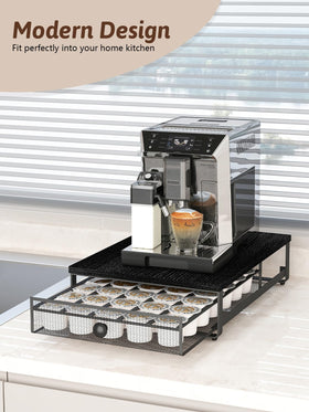 Sedegn pod holder heat-resistant top stays cool and easy to wipe clean.