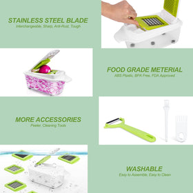 Sedhoom Direct fruit and veggie chopper with container for mess-free prep