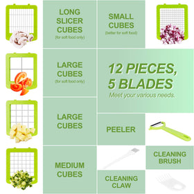Sedhoom Direct onion dicer lid cutting feature for direct-to-bowl chopping