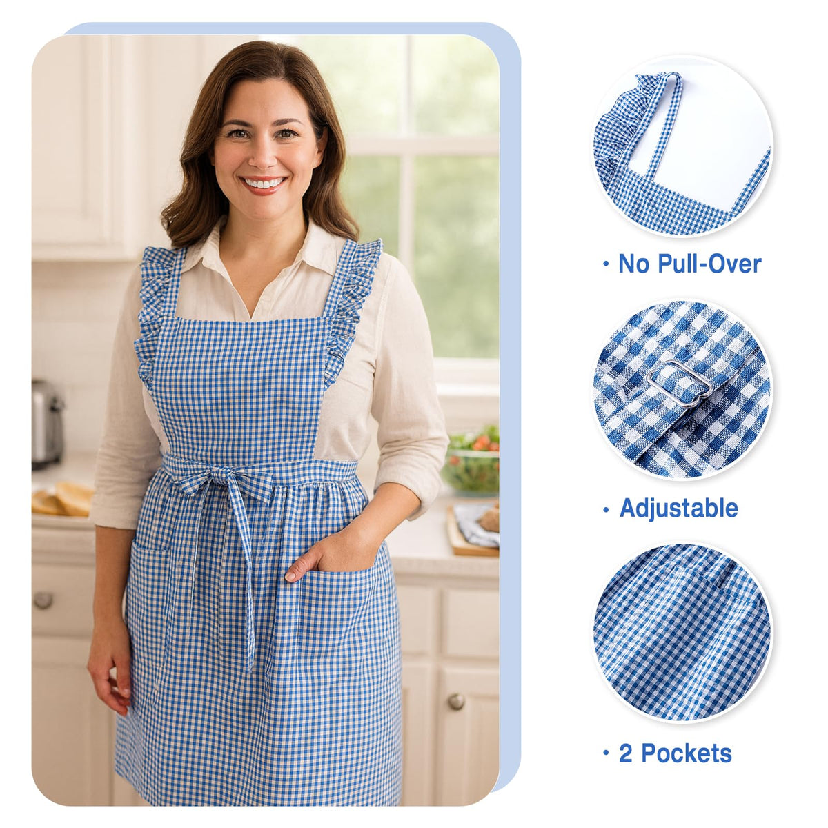 SeedBySea Vintage apron adjustable straps fit a range of body types