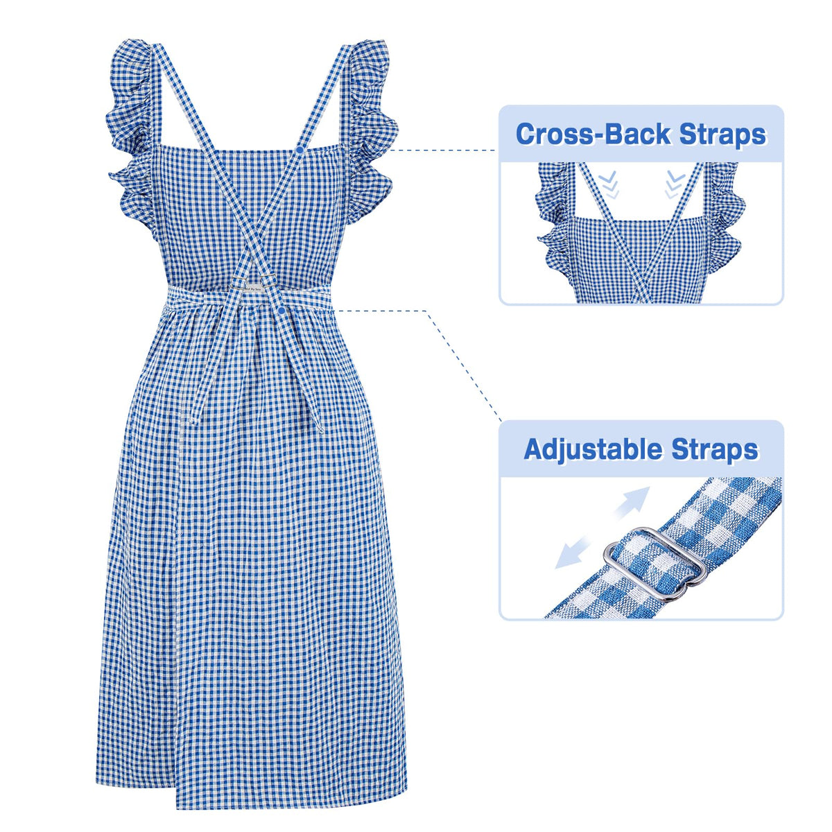 SeedBySea Vintage apron cross-back design reducing neck strain during meal prep