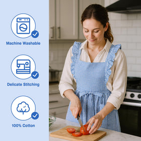 SeedBySea Vintage apron dress-style silhouette for daily elegance in the kitchen