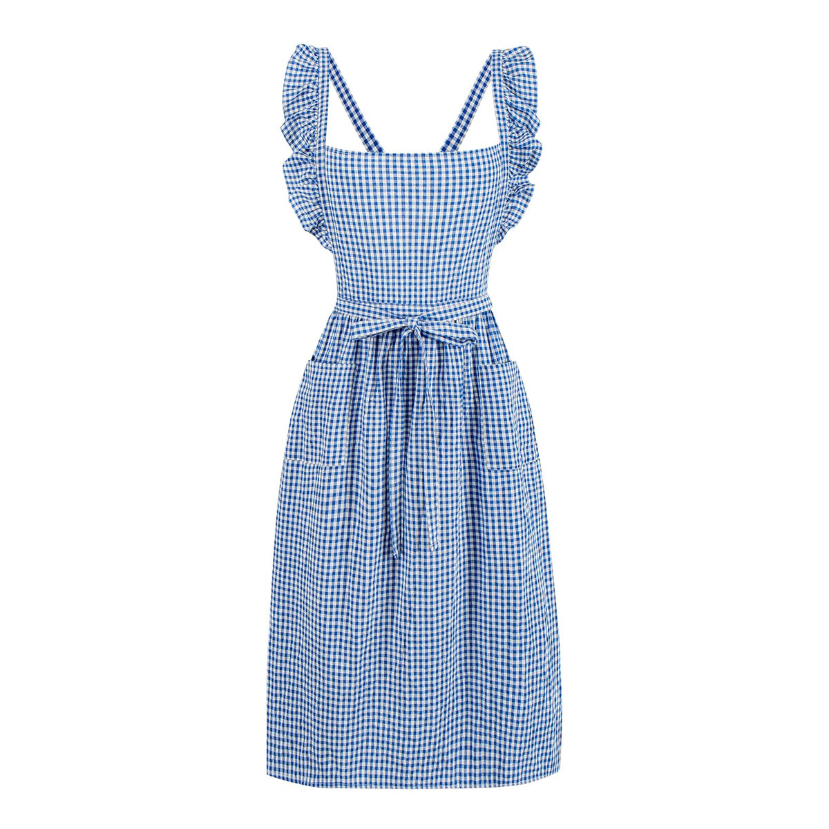 SeedBySea Vintage apron front view with dress-like silhouette for everyday cooking