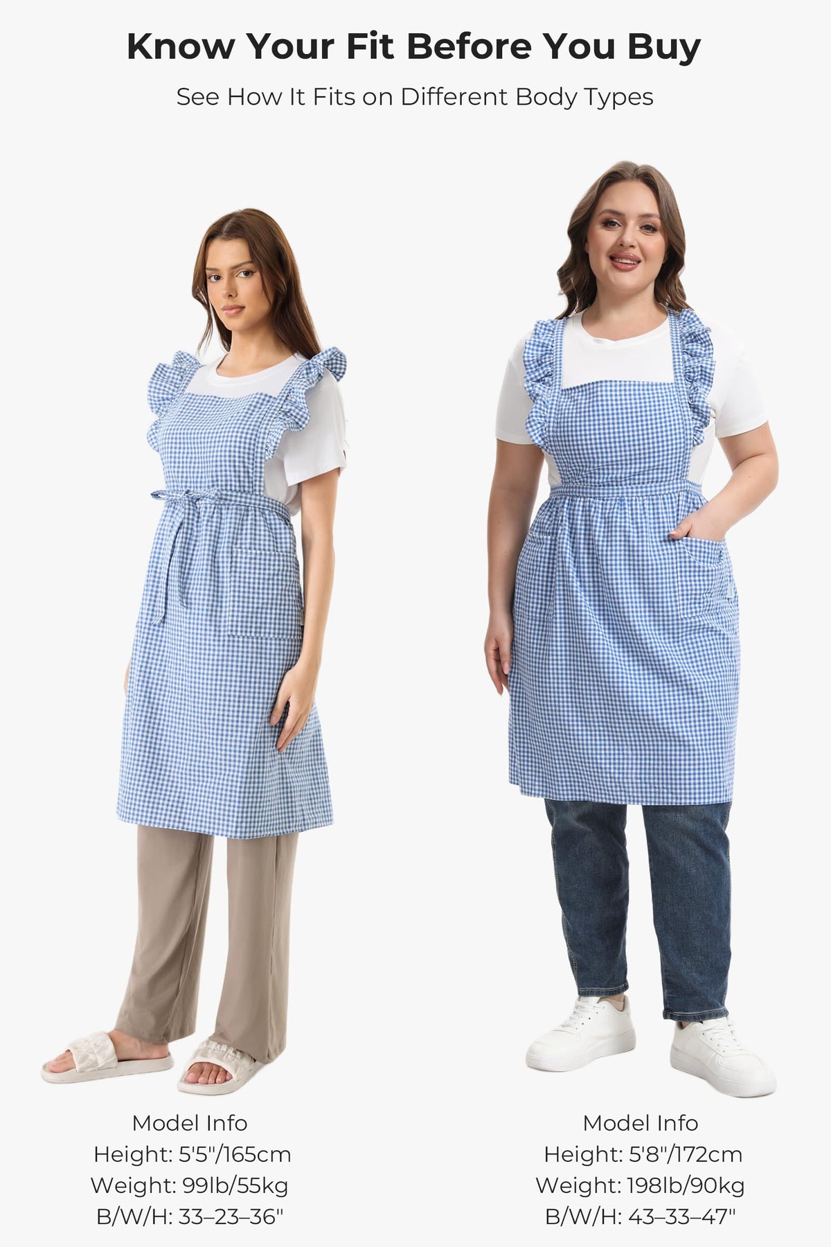 SeedBySea Vintage apron ruffle straps adding retro charm during kitchen tasks