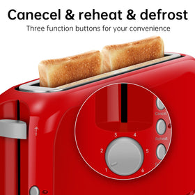 SEEDEEM 2 Slice Slim Toaster lever action for smooth bread lowering and popping up