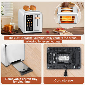 SEEDEEM 7-shade settings deliver customizable browning for perfect toast.