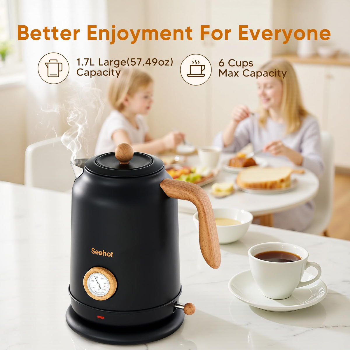 Seehot 304 stainless steel body ensures durable, pure-tasting beverages.