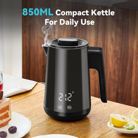 Seehot kettle with five temperature presets and LED display for precise results.