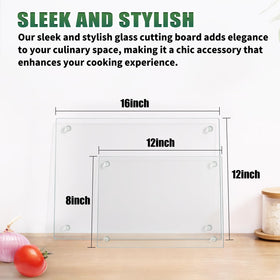 Seelenruhe clear glass board showcases ingredients while providing durable prep space