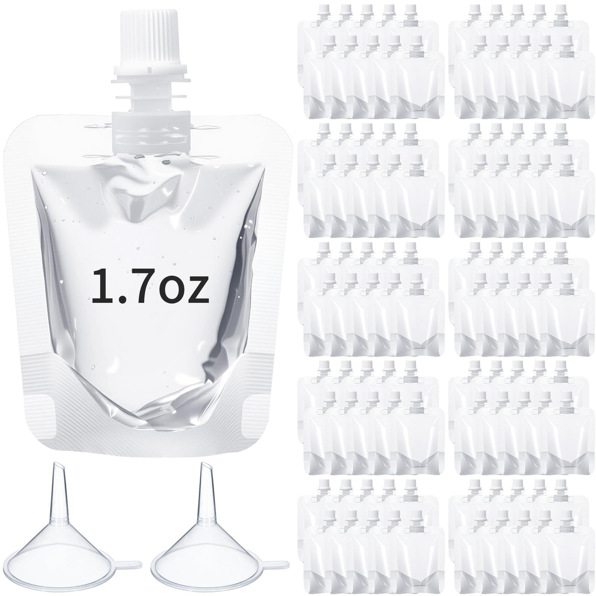 Seeloowy clear 50 ml juice pouches for mess-free party favors