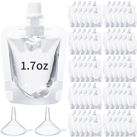 Seeloowy clear 50 ml juice pouches for mess-free party favors