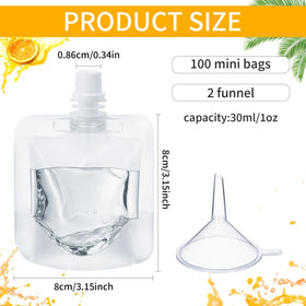 Seeloowy leak-proof bags with funnel for clean filling and secure seal