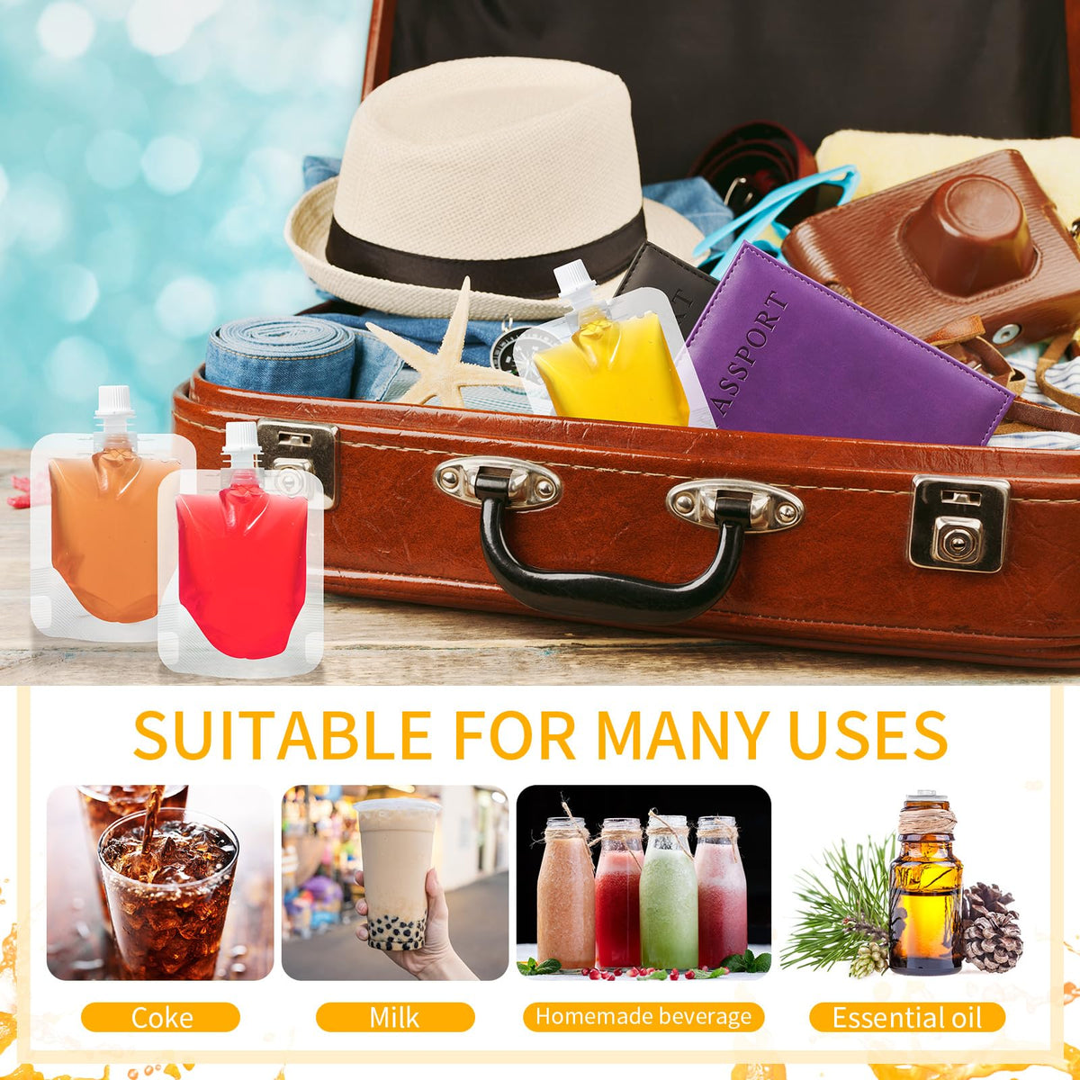 Seeloowy travel size pouches suitable for toiletries and liquids on trips