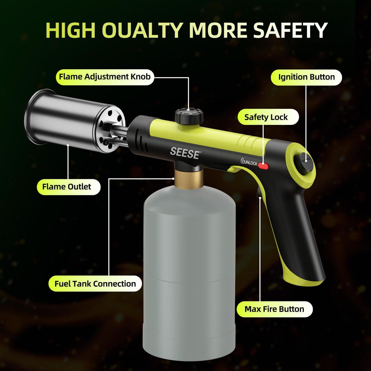 SEESE aluminum alloy body designed for durability and longevity.