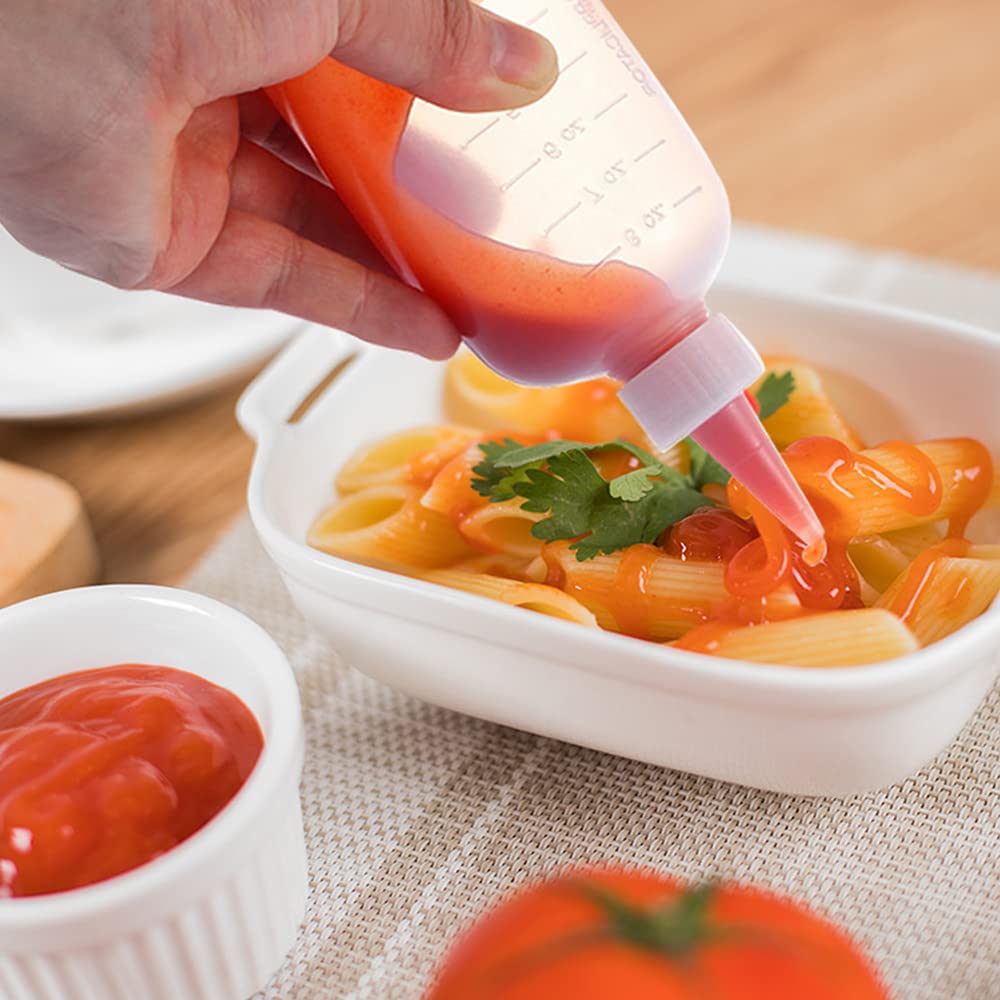 Seewavom 8 oz condiment bottle ideal for sauces, syrups, and dressings