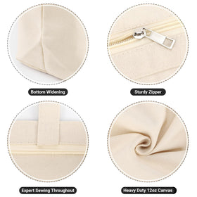 Segarty blank canvas tote ideal for DIY art and embroidery