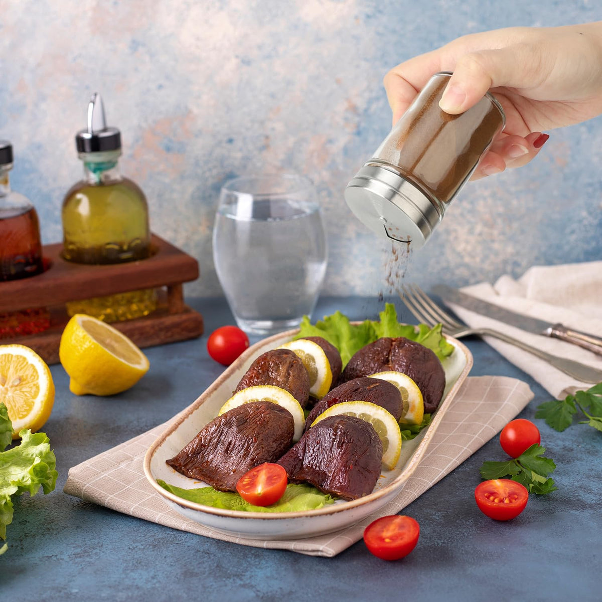 Segarty spice jars are ideal for salt, pepper, herbs and more.
