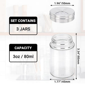 Segarty spice jars transparent glass let you see spices and know when refilling is due.