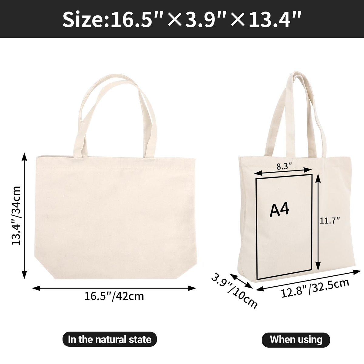 Segarty washable canvas tote bags ready for easy care and reuse