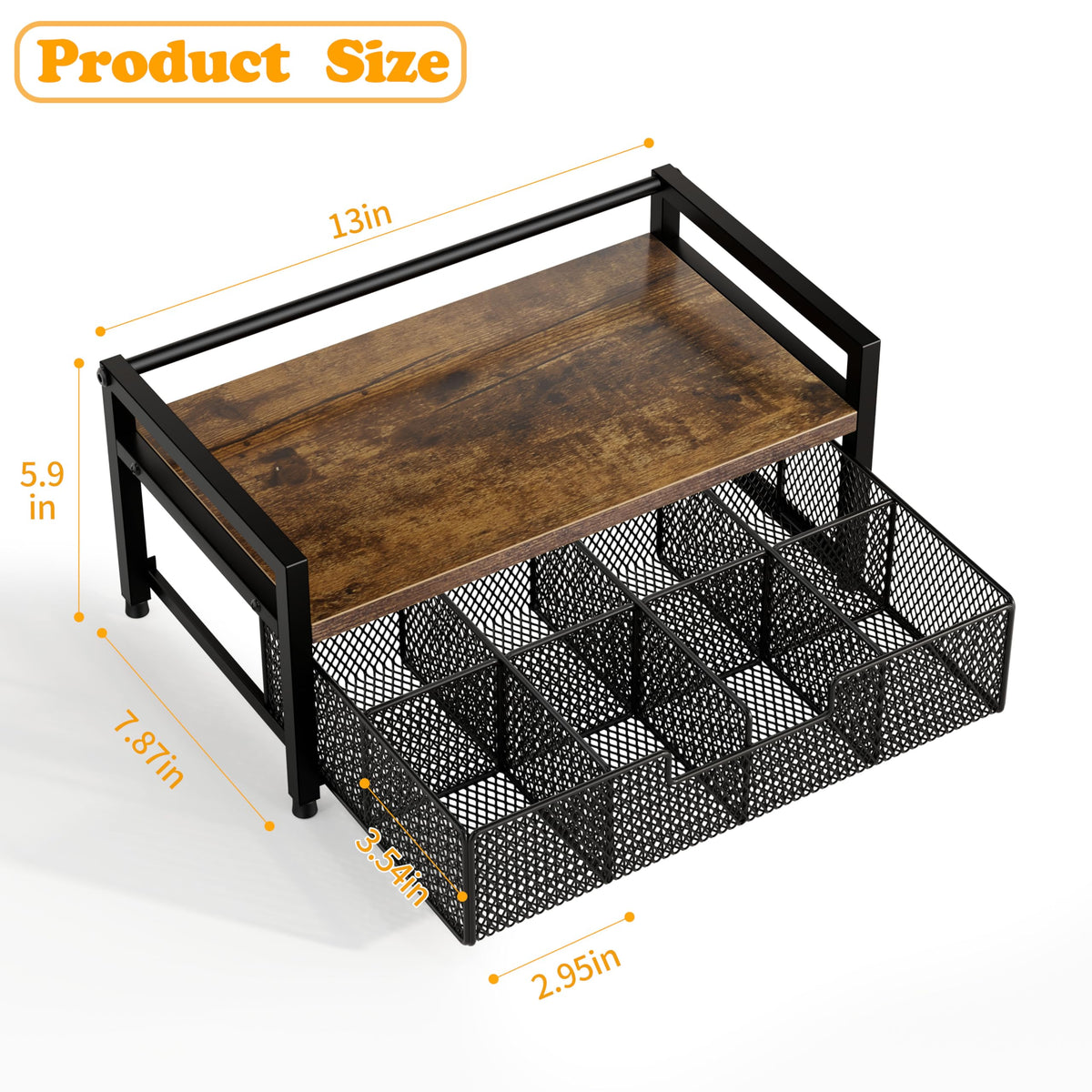 Segtenant tea bag organizer used as kitchen storage for tea and accessories