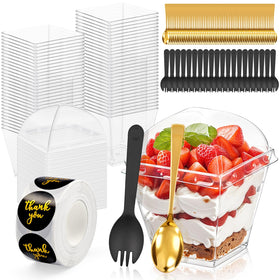 SEIION 200-pcs mini dessert cups collection for easy party serving.