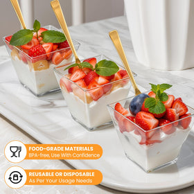 SEIION spoons and bonus forks included for mess-free dessert service.